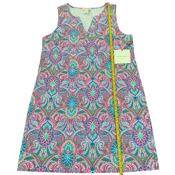 Cynthia Rowley Paisley Print Pink summer Dress Size 12 NWT - Picture 9 of 11